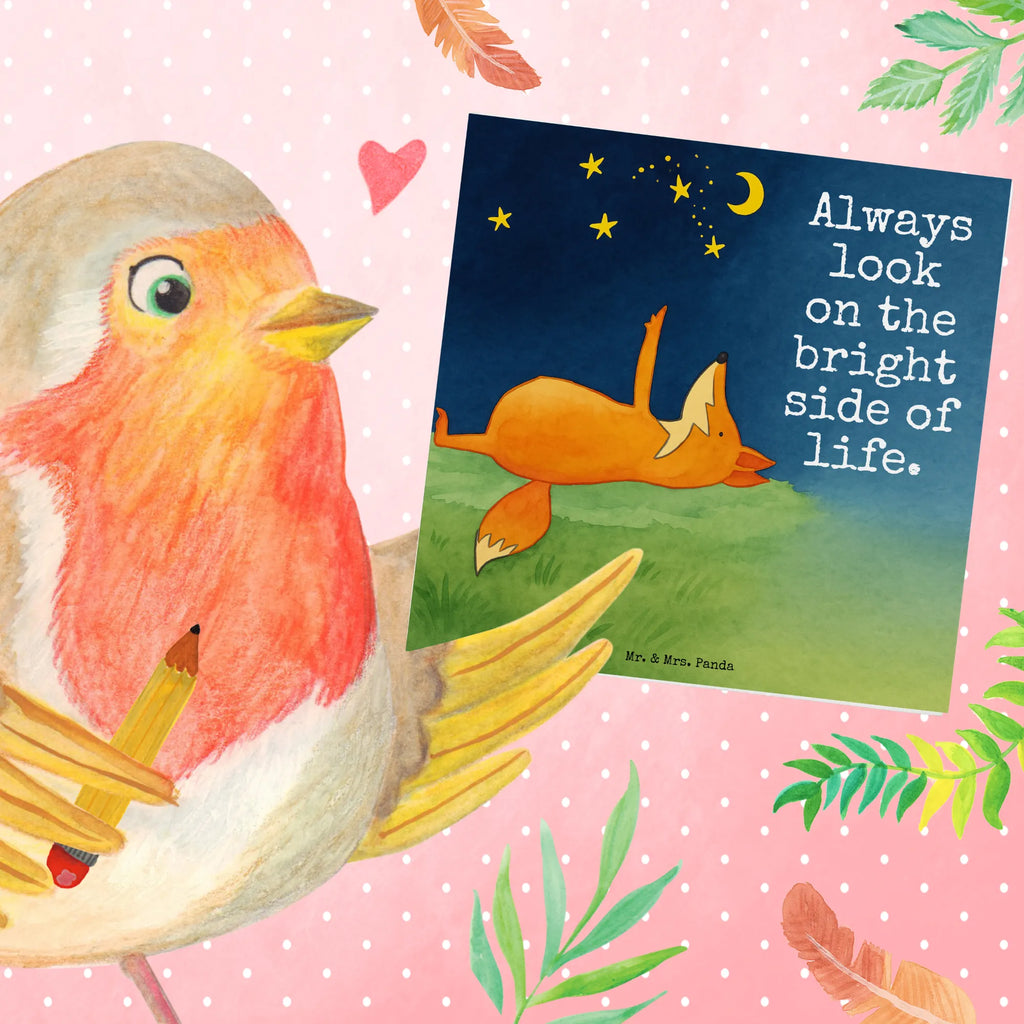 Deluxe Karte Fuchs Sterne Design Karte, Grußkarte, Klappkarte, Einladungskarte, Glückwunschkarte, Hochzeitskarte, Geburtstagskarte, Hochwertige Grußkarte, Hochwertige Klappkarte, Fuchs, Füchse, tröstende Worte, Spruch positiv, Spruch schön, Romantik, Always Look on the Bright Side of Life