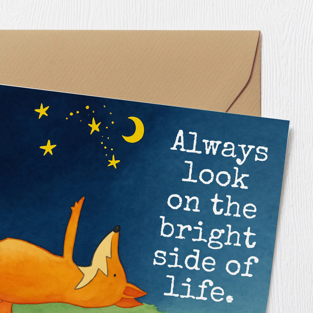 Deluxe Karte Fuchs Sterne Design Karte, Grußkarte, Klappkarte, Einladungskarte, Glückwunschkarte, Hochzeitskarte, Geburtstagskarte, Hochwertige Grußkarte, Hochwertige Klappkarte, Fuchs, Füchse, tröstende Worte, Spruch positiv, Spruch schön, Romantik, Always Look on the Bright Side of Life