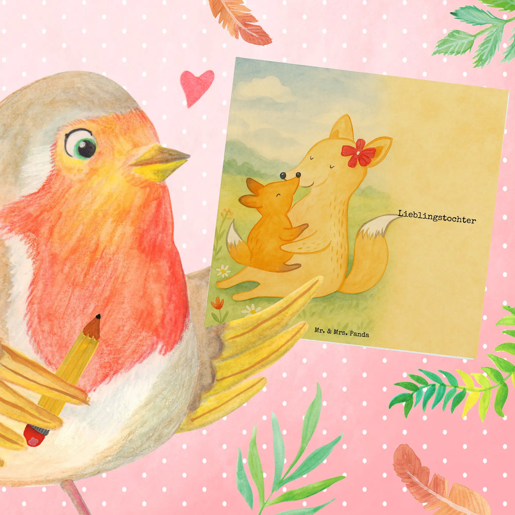 Deluxe Karte Fuchs Mama Design Karte, Grußkarte, Klappkarte, Einladungskarte, Glückwunschkarte, Hochzeitskarte, Geburtstagskarte, Hochwertige Grußkarte, Hochwertige Klappkarte, Familie, Vatertag, Muttertag, Bruder, Schwester, Mama, Papa, Oma, Opa, Mutter, Tochter, Lieblingstochter, Beste Tochter, Geschenk