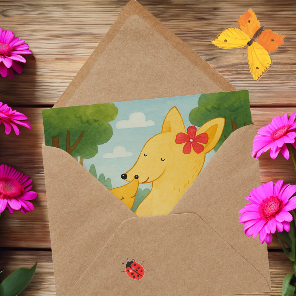 Deluxe Karte Fuchs Mama Design Karte, Grußkarte, Klappkarte, Einladungskarte, Glückwunschkarte, Hochzeitskarte, Geburtstagskarte, Hochwertige Grußkarte, Hochwertige Klappkarte, Familie, Vatertag, Muttertag, Bruder, Schwester, Mama, Papa, Oma, Opa, Mutter, Tochter, Lieblingstochter, Beste Tochter, Geschenk