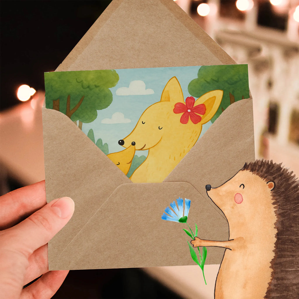 Deluxe Karte Fuchs Mama Design Karte, Grußkarte, Klappkarte, Einladungskarte, Glückwunschkarte, Hochzeitskarte, Geburtstagskarte, Hochwertige Grußkarte, Hochwertige Klappkarte, Familie, Vatertag, Muttertag, Bruder, Schwester, Mama, Papa, Oma, Opa, Mutter, Tochter, Lieblingstochter, Beste Tochter, Geschenk