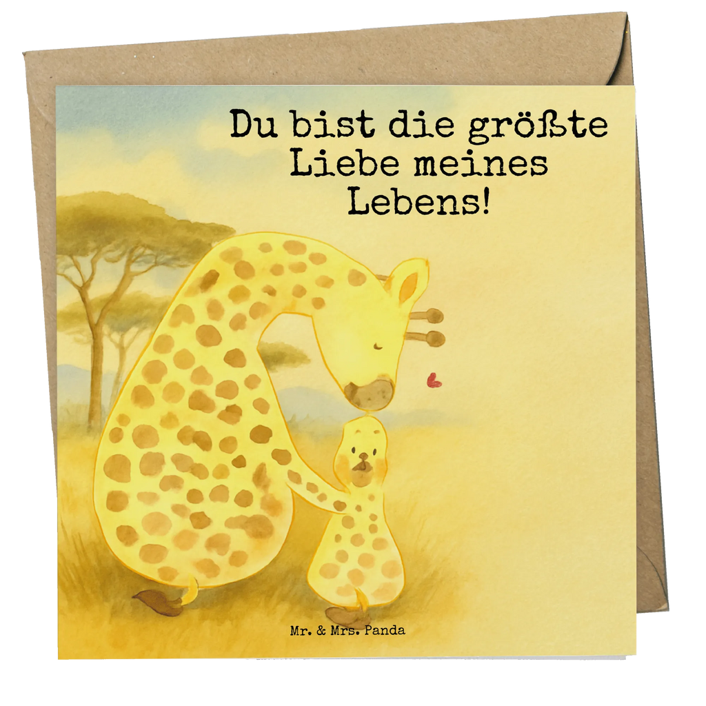 Deluxe Karte Giraffe Kind Design Karte, Grußkarte, Klappkarte, Einladungskarte, Glückwunschkarte, Hochzeitskarte, Geburtstagskarte, Hochwertige Grußkarte, Hochwertige Klappkarte, Afrika, Wildtiere, Giraffe, Kind, Mutter, Mama, Tochter, Sohn, Lieblingsmensch