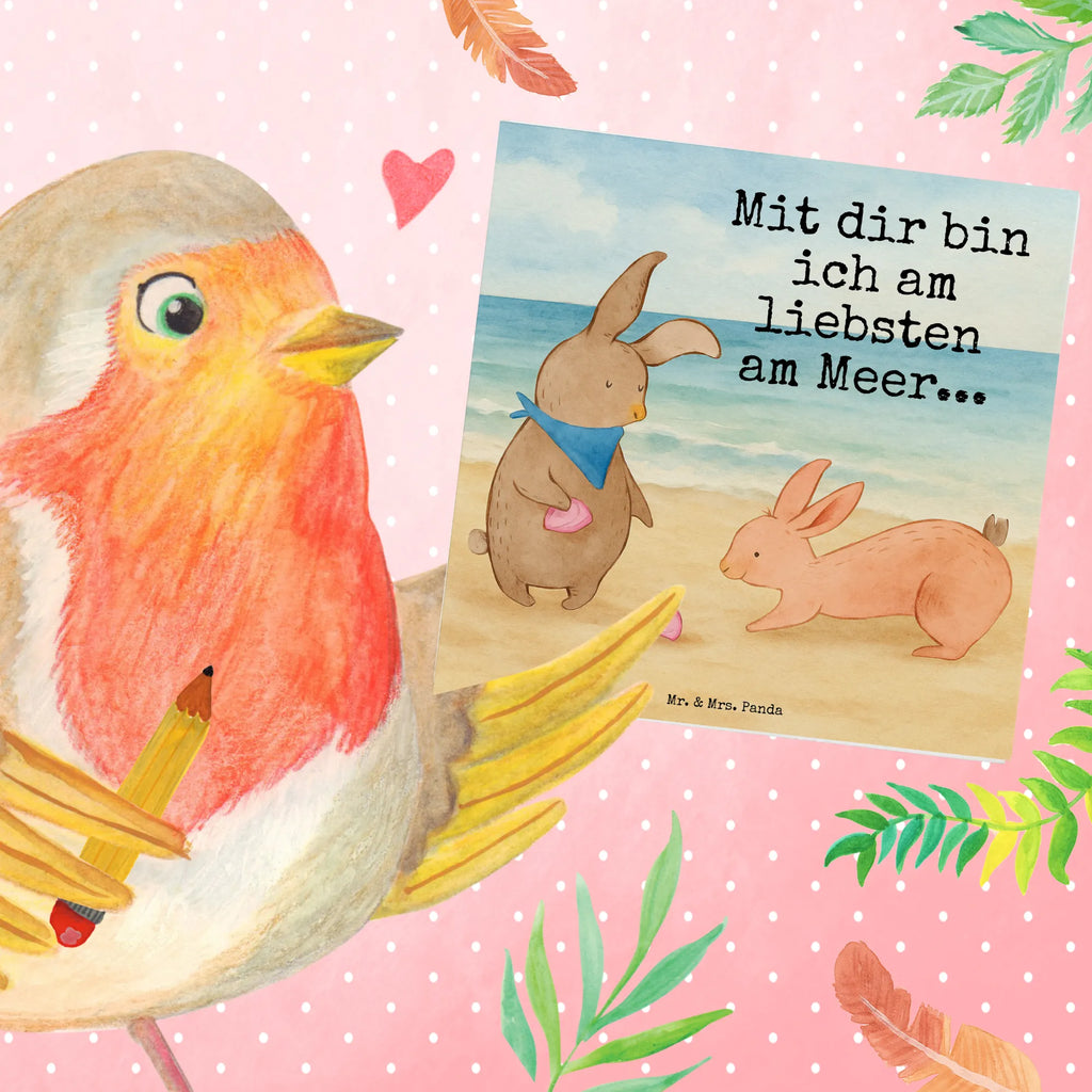 Deluxe Card Bunnies with seashell Design Karte, Grußkarte, Klappkarte, Einladungskarte, Glückwunschkarte, Hochzeitskarte, Geburtstagskarte, Hochwertige Grußkarte, Hochwertige Klappkarte, Familie, Vatertag, Muttertag, Bruder, Schwester, Mama, Papa, Oma, Opa, Hasen, beste Freundin, Freundin, Freundinnen, best friends, BFF, Muscheln sammeln, Muscheln, Meer