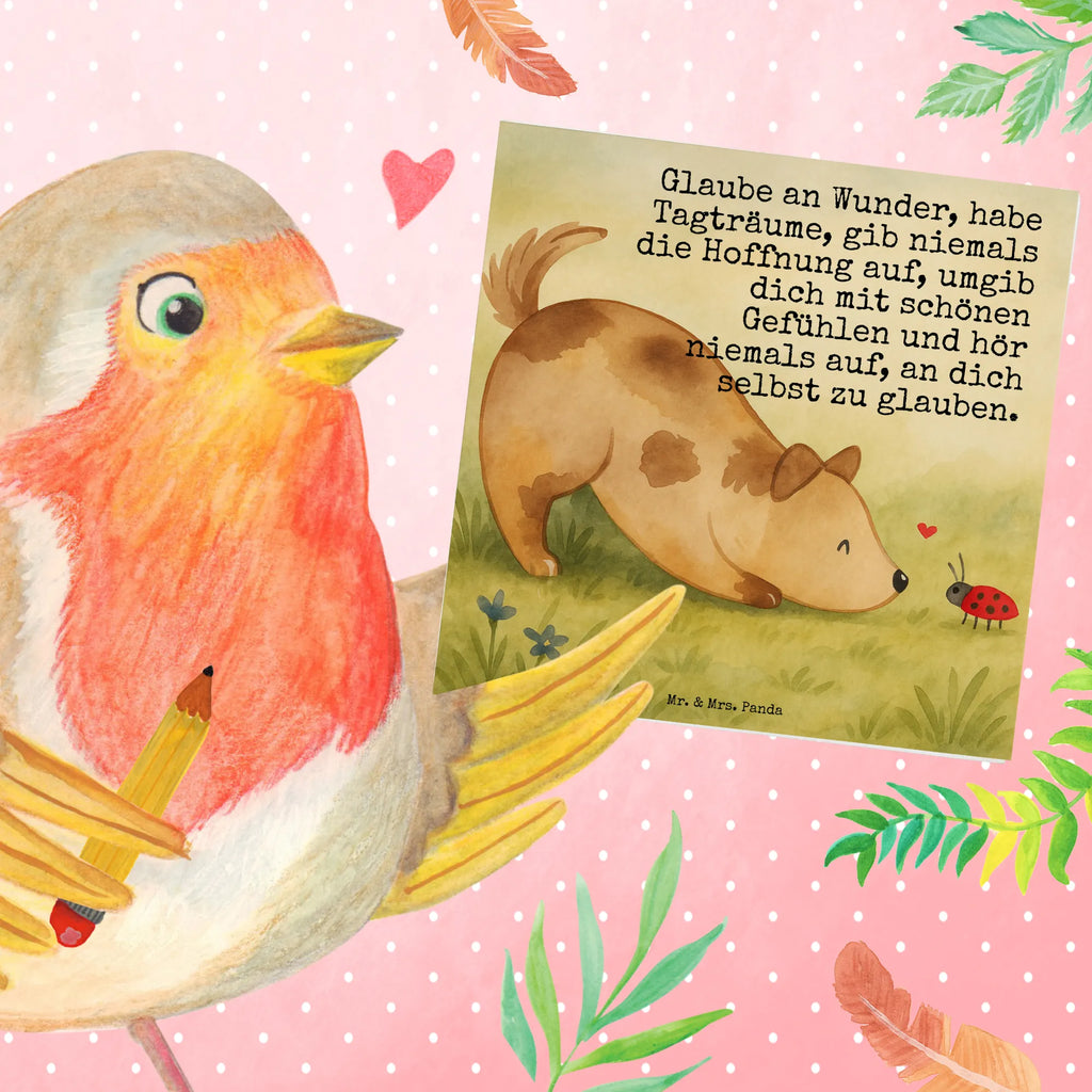 Deluxe Card Dog ladybug Design Karte, Grußkarte, Klappkarte, Einladungskarte, Glückwunschkarte, Hochzeitskarte, Geburtstagskarte, Hochwertige Grußkarte, Hochwertige Klappkarte, Hund, Hundemotiv, Haustier, Hunderasse, Tierliebhaber, Hundebesitzer, Sprüche, Hunde, Hundespruch, Marienkäfer, Mischling, Mischlinghund