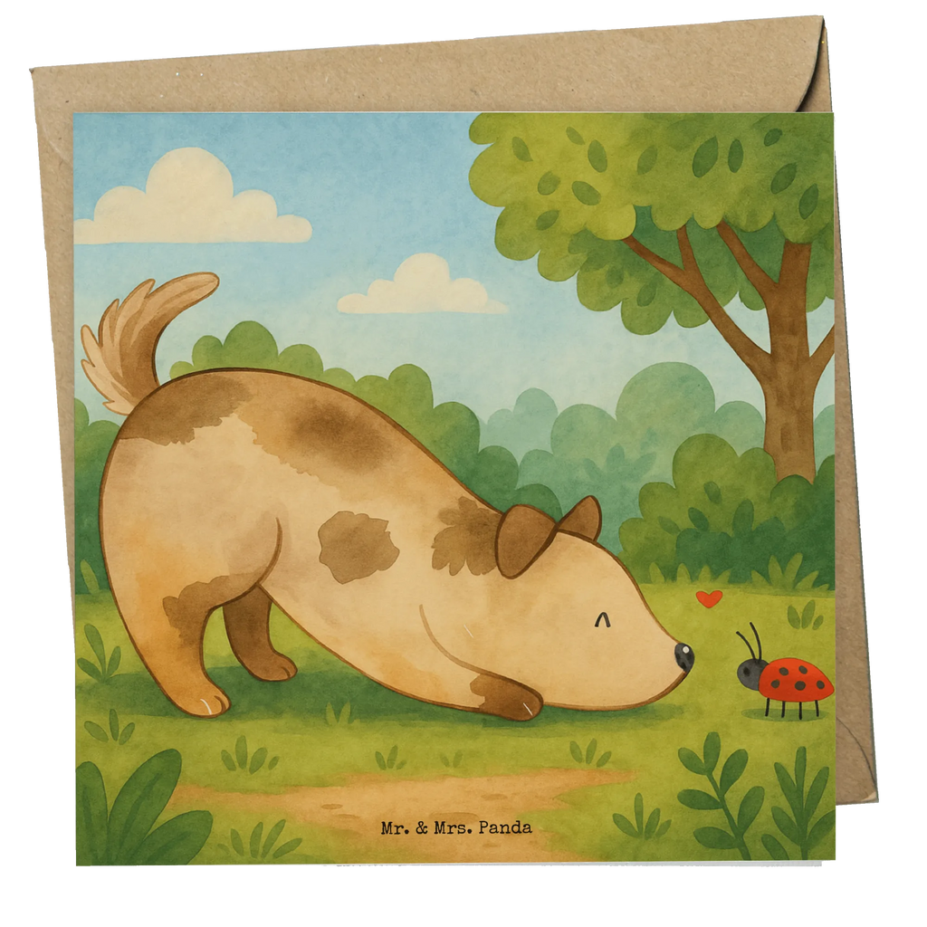 Deluxe Card Dog ladybug Design Karte, Grußkarte, Klappkarte, Einladungskarte, Glückwunschkarte, Hochzeitskarte, Geburtstagskarte, Hochwertige Grußkarte, Hochwertige Klappkarte, Hund, Hundemotiv, Haustier, Hunderasse, Tierliebhaber, Hundebesitzer, Sprüche, Hunde, Hundespruch, Marienkäfer, Mischling, Mischlinghund