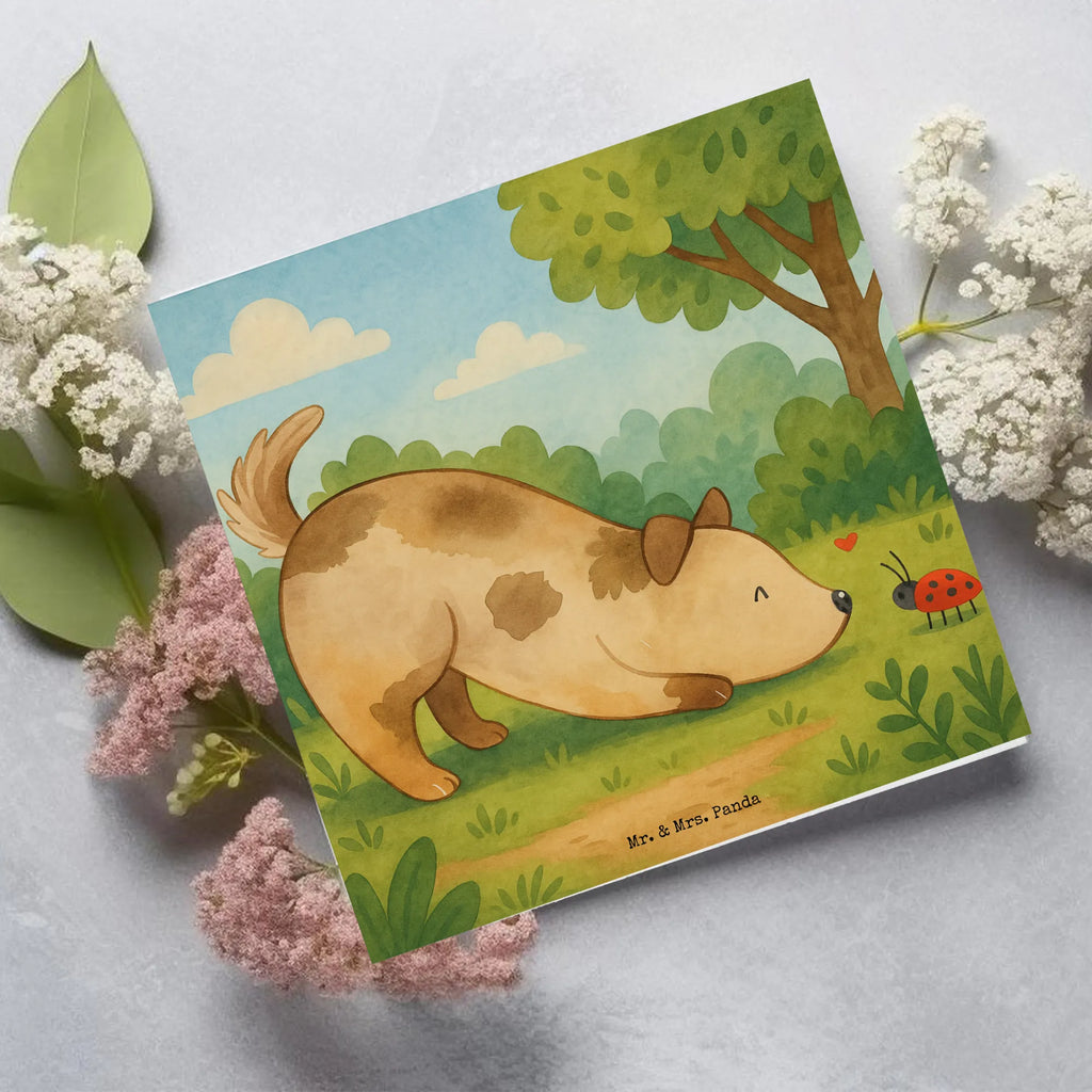 Deluxe Card Dog ladybug Design Karte, Grußkarte, Klappkarte, Einladungskarte, Glückwunschkarte, Hochzeitskarte, Geburtstagskarte, Hochwertige Grußkarte, Hochwertige Klappkarte, Hund, Hundemotiv, Haustier, Hunderasse, Tierliebhaber, Hundebesitzer, Sprüche, Hunde, Hundespruch, Marienkäfer, Mischling, Mischlinghund