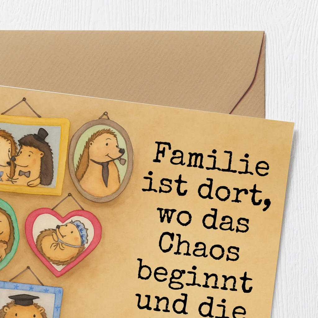 Deluxe Card Hedgehog family Design Karte, Grußkarte, Klappkarte, Einladungskarte, Glückwunschkarte, Hochzeitskarte, Geburtstagskarte, Hochwertige Grußkarte, Hochwertige Klappkarte, Familie, Vatertag, Muttertag, Bruder, Schwester, Mama, Papa, Oma, Opa, Liebe, Igel, Bilder, Zusammenhalt, Glück