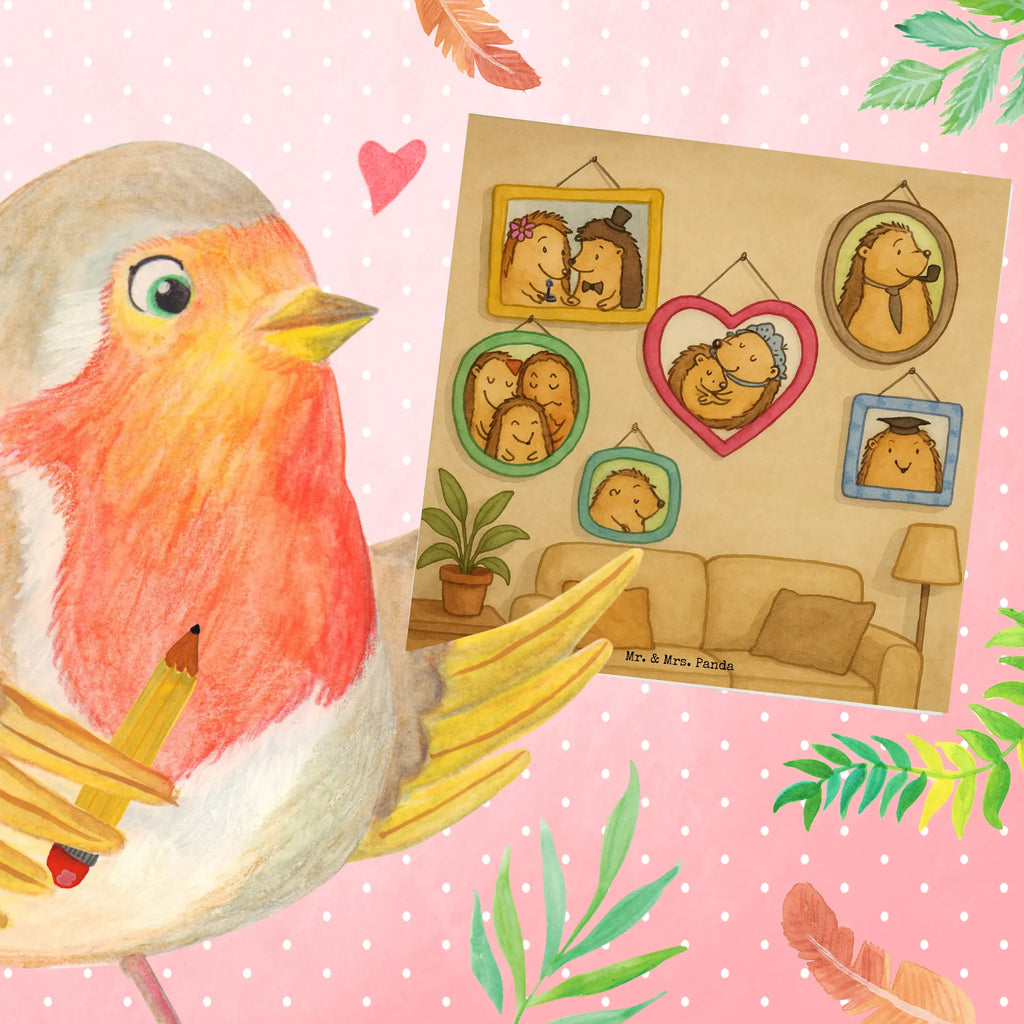 Deluxe Card Hedgehog family Design Karte, Grußkarte, Klappkarte, Einladungskarte, Glückwunschkarte, Hochzeitskarte, Geburtstagskarte, Hochwertige Grußkarte, Hochwertige Klappkarte, Familie, Vatertag, Muttertag, Bruder, Schwester, Mama, Papa, Oma, Opa, Liebe, Igel, Bilder, Zusammenhalt, Glück