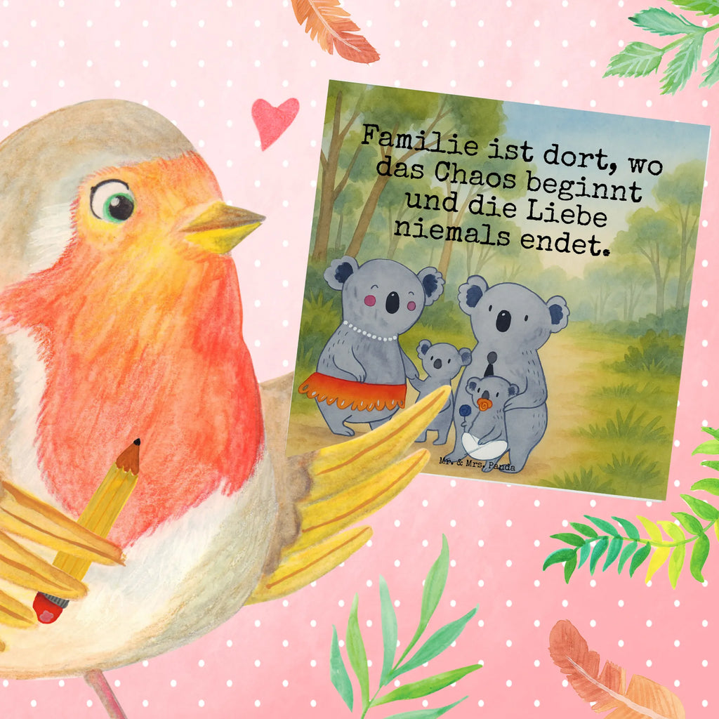 Deluxe Card Koala Family Design Karte, Grußkarte, Klappkarte, Einladungskarte, Glückwunschkarte, Hochzeitskarte, Geburtstagskarte, Hochwertige Grußkarte, Hochwertige Klappkarte, Familie, Vatertag, Muttertag, Bruder, Schwester, Mama, Papa, Oma, Opa, Koala, Koalas, Family, Kinder, Geschwister, Familienleben