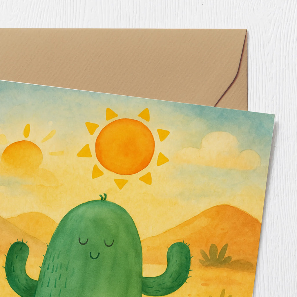 Deluxe Card cactus Sun Design Karte, Grußkarte, Klappkarte, Einladungskarte, Glückwunschkarte, Hochzeitskarte, Geburtstagskarte, Hochwertige Grußkarte, Hochwertige Klappkarte, Kaktus, Kakteen, Liebe Kaktusliebe, Sonne, Sonnenschein, Glück, glücklich, Motivation, Neustart, Trennung, Ehebruch, Scheidung, Freundin, Liebeskummer, Liebeskummer Geschenk, Geschenkidee
