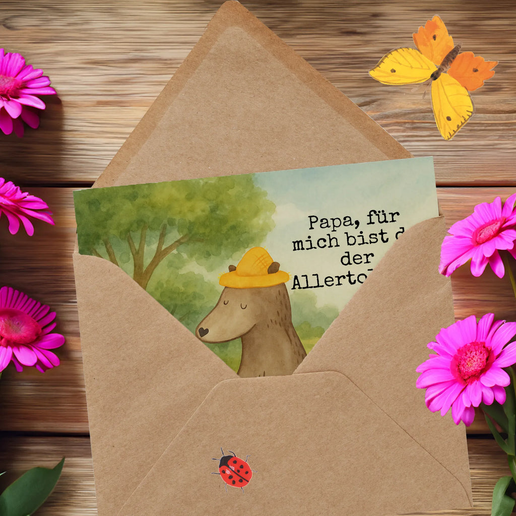 Karta Deluxe Niedźwiedzie z kapeluszami Design Karte, Grußkarte, Klappkarte, Einladungskarte, Glückwunschkarte, Hochzeitskarte, Geburtstagskarte, Hochwertige Grußkarte, Hochwertige Klappkarte, Familie, Vatertag, Muttertag, Bruder, Schwester, Mama, Papa, Oma, Opa, Bär, Bären, Vater, Papi, Paps, Dad, Daddy, Lieblingsmensch, Sohn, Söhne, Kind, Kinder, Vater-Sohn, Family, Vorbild