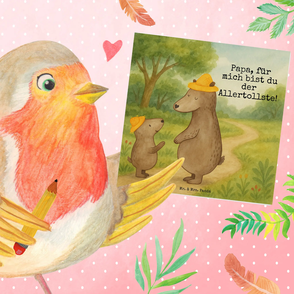 Karta Deluxe Niedźwiedzie z kapeluszami Design Karte, Grußkarte, Klappkarte, Einladungskarte, Glückwunschkarte, Hochzeitskarte, Geburtstagskarte, Hochwertige Grußkarte, Hochwertige Klappkarte, Familie, Vatertag, Muttertag, Bruder, Schwester, Mama, Papa, Oma, Opa, Bär, Bären, Vater, Papi, Paps, Dad, Daddy, Lieblingsmensch, Sohn, Söhne, Kind, Kinder, Vater-Sohn, Family, Vorbild