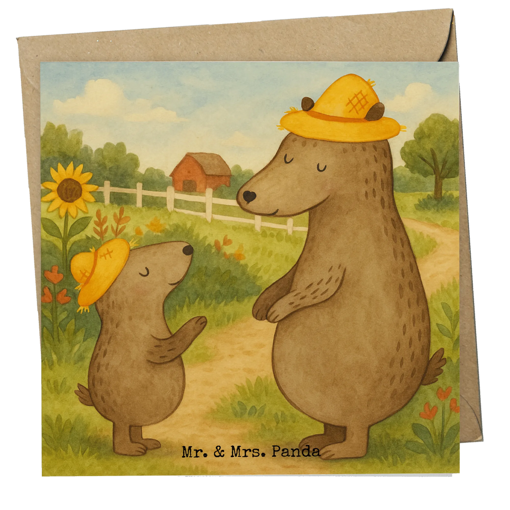 Deluxe Karte Bären mit Hut Design