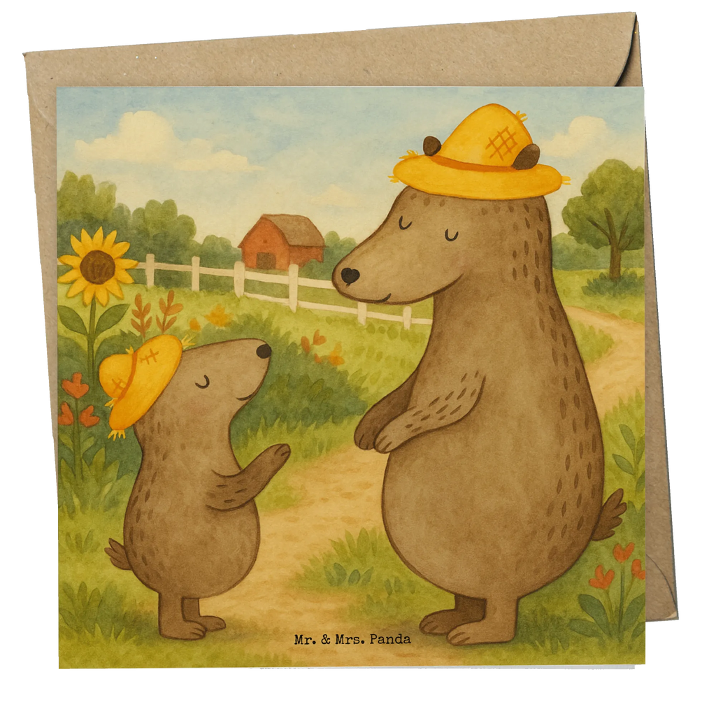 Karta Deluxe Niedźwiedzie z kapeluszami Design Karte, Grußkarte, Klappkarte, Einladungskarte, Glückwunschkarte, Hochzeitskarte, Geburtstagskarte, Hochwertige Grußkarte, Hochwertige Klappkarte, Familie, Vatertag, Muttertag, Bruder, Schwester, Mama, Papa, Oma, Opa, Bär, Bären, Vater, Papi, Paps, Dad, Daddy, Lieblingsmensch, Sohn, Söhne, Kind, Kinder, Vater-Sohn, Family, Vorbild