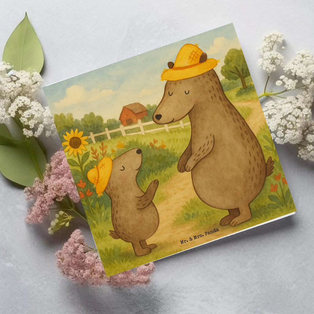 Karta Deluxe Niedźwiedzie z kapeluszami Design Karte, Grußkarte, Klappkarte, Einladungskarte, Glückwunschkarte, Hochzeitskarte, Geburtstagskarte, Hochwertige Grußkarte, Hochwertige Klappkarte, Familie, Vatertag, Muttertag, Bruder, Schwester, Mama, Papa, Oma, Opa, Bär, Bären, Vater, Papi, Paps, Dad, Daddy, Lieblingsmensch, Sohn, Söhne, Kind, Kinder, Vater-Sohn, Family, Vorbild