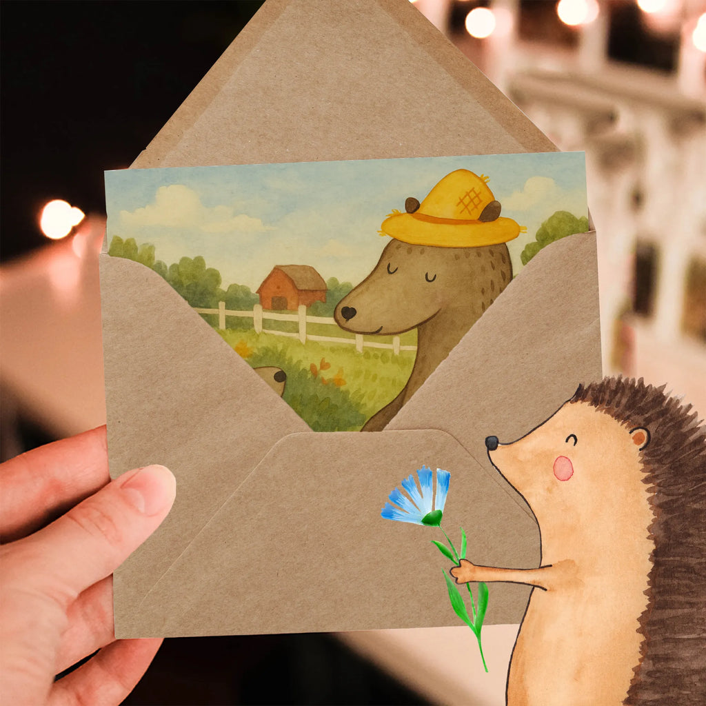 Deluxe Karte Bären mit Hut Design