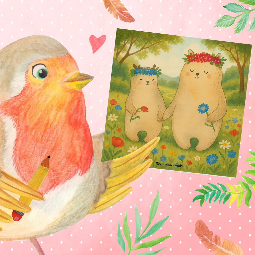 Deluxe Karte Bären mit Blumenkranz Design Karte, Grußkarte, Klappkarte, Einladungskarte, Glückwunschkarte, Hochzeitskarte, Geburtstagskarte, Hochwertige Grußkarte, Hochwertige Klappkarte, Familie, Vatertag, Muttertag, Bruder, Schwester, Mama, Papa, Oma, Opa, Bär, Bären, Mutter, Mutti, Mami, Lieblingsmensch, Lieblingsmama, beste Mutter, weltbeste Mama, Geschenk Mama. Muttertag, Tochter, Kind, Kinder, Töchter, Family, Vorbild