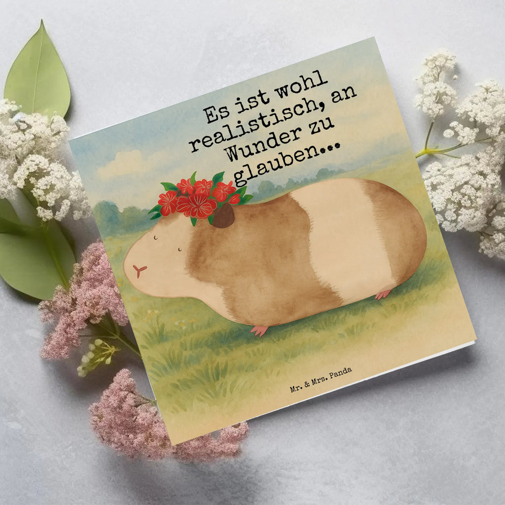 Deluxe Card Guinea pig wisdom Design Karte, Grußkarte, Klappkarte, Einladungskarte, Glückwunschkarte, Hochzeitskarte, Geburtstagskarte, Hochwertige Grußkarte, Hochwertige Klappkarte, Tiermotive, Gute Laune, lustige Sprüche, Tiere, Meerschweinchen, Meerie, Meeries, Wunder, Blumenkind, Realität, Spruch, Weisheit, Motivation, Wunderland