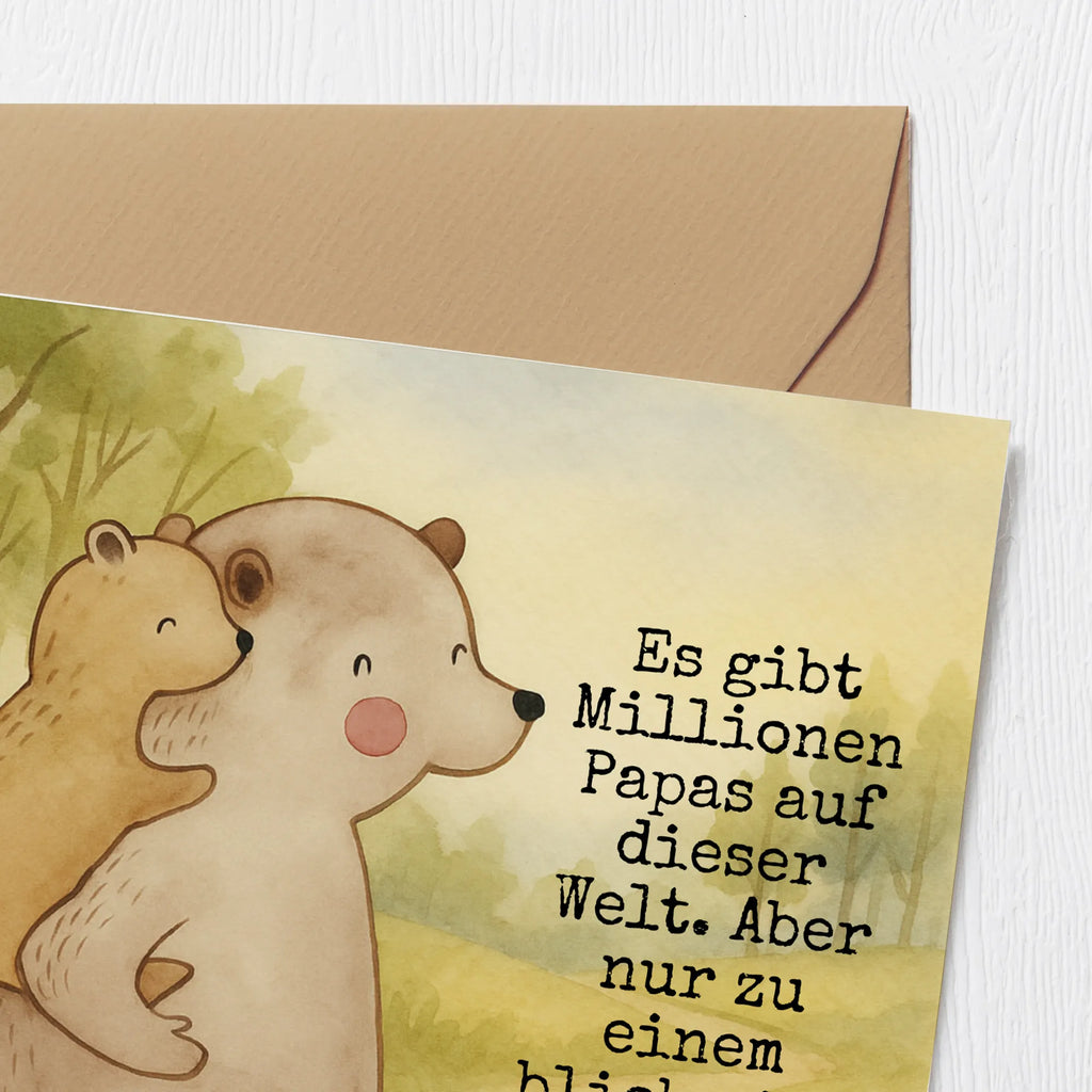 Deluxe Karte Papa Bär Design Karte, Grußkarte, Klappkarte, Einladungskarte, Glückwunschkarte, Hochzeitskarte, Geburtstagskarte, Hochwertige Grußkarte, Hochwertige Klappkarte, Familie, Vatertag, Muttertag, Bruder, Schwester, Mama, Papa, Oma, Opa, Geschenk, Vater, Papi, Vati, Onkel, Geburtstag