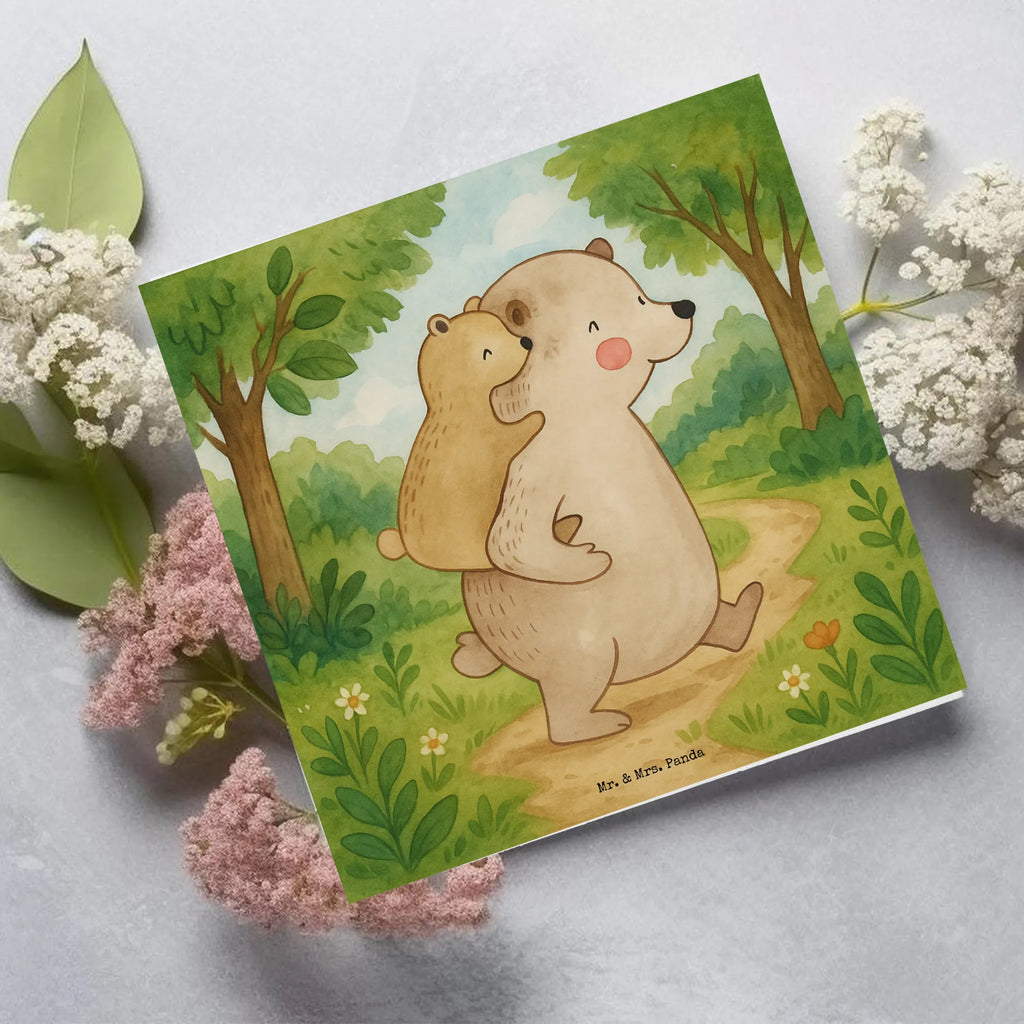 Deluxe Karte Papa Bär Design Karte, Grußkarte, Klappkarte, Einladungskarte, Glückwunschkarte, Hochzeitskarte, Geburtstagskarte, Hochwertige Grußkarte, Hochwertige Klappkarte, Familie, Vatertag, Muttertag, Bruder, Schwester, Mama, Papa, Oma, Opa, Geschenk, Vater, Papi, Vati, Onkel, Geburtstag