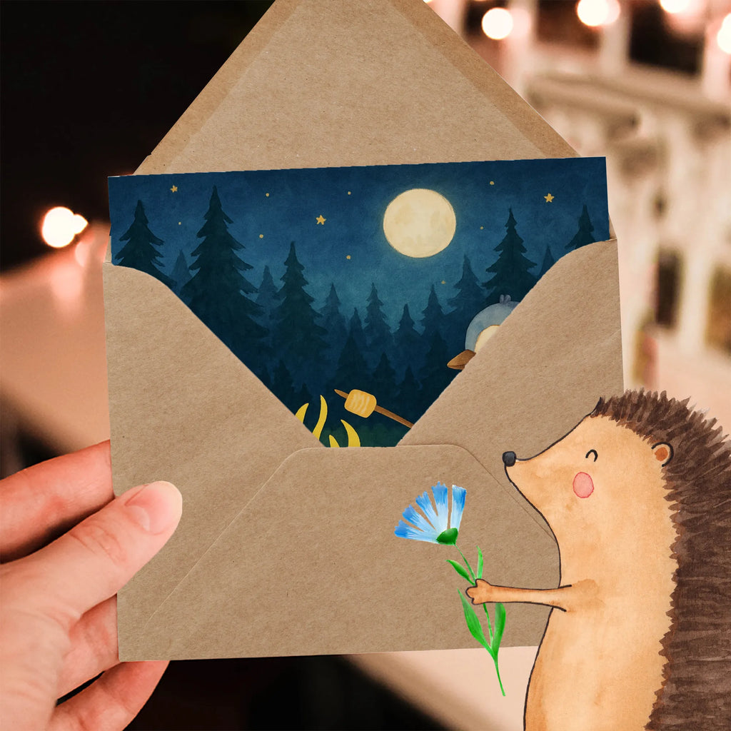 Karta Deluxe pingwin ognisko Design Karte, Grußkarte, Klappkarte, Einladungskarte, Glückwunschkarte, Hochzeitskarte, Geburtstagskarte, Hochwertige Grußkarte, Hochwertige Klappkarte, Pinguin, Maus, Pinguine, Lagerfeuer, Leben, Arbeit, Job, Motivation, Büro, Büroalltag, Lebensspruch, Lebensmotivation, Neustart, Liebe, grillen, Feuer, Marshmallows