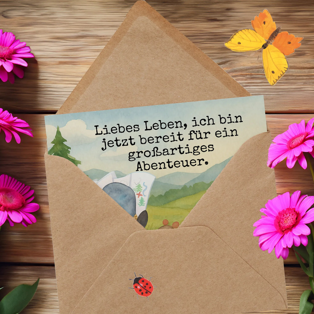 Karta Deluxe Pingwin i Mysz Wędrowcy Design Karte, Grußkarte, Klappkarte, Einladungskarte, Glückwunschkarte, Hochzeitskarte, Geburtstagskarte, Hochwertige Grußkarte, Hochwertige Klappkarte, Pinguin, Pinguine, Abenteurer, Abenteuer, Roadtrip, Ausflug, Wanderlust, wandern