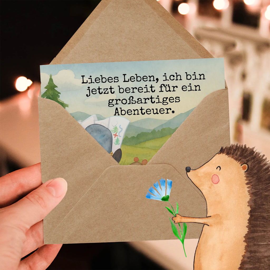 Karta Deluxe Pingwin i Mysz Wędrowcy Design Karte, Grußkarte, Klappkarte, Einladungskarte, Glückwunschkarte, Hochzeitskarte, Geburtstagskarte, Hochwertige Grußkarte, Hochwertige Klappkarte, Pinguin, Pinguine, Abenteurer, Abenteuer, Roadtrip, Ausflug, Wanderlust, wandern