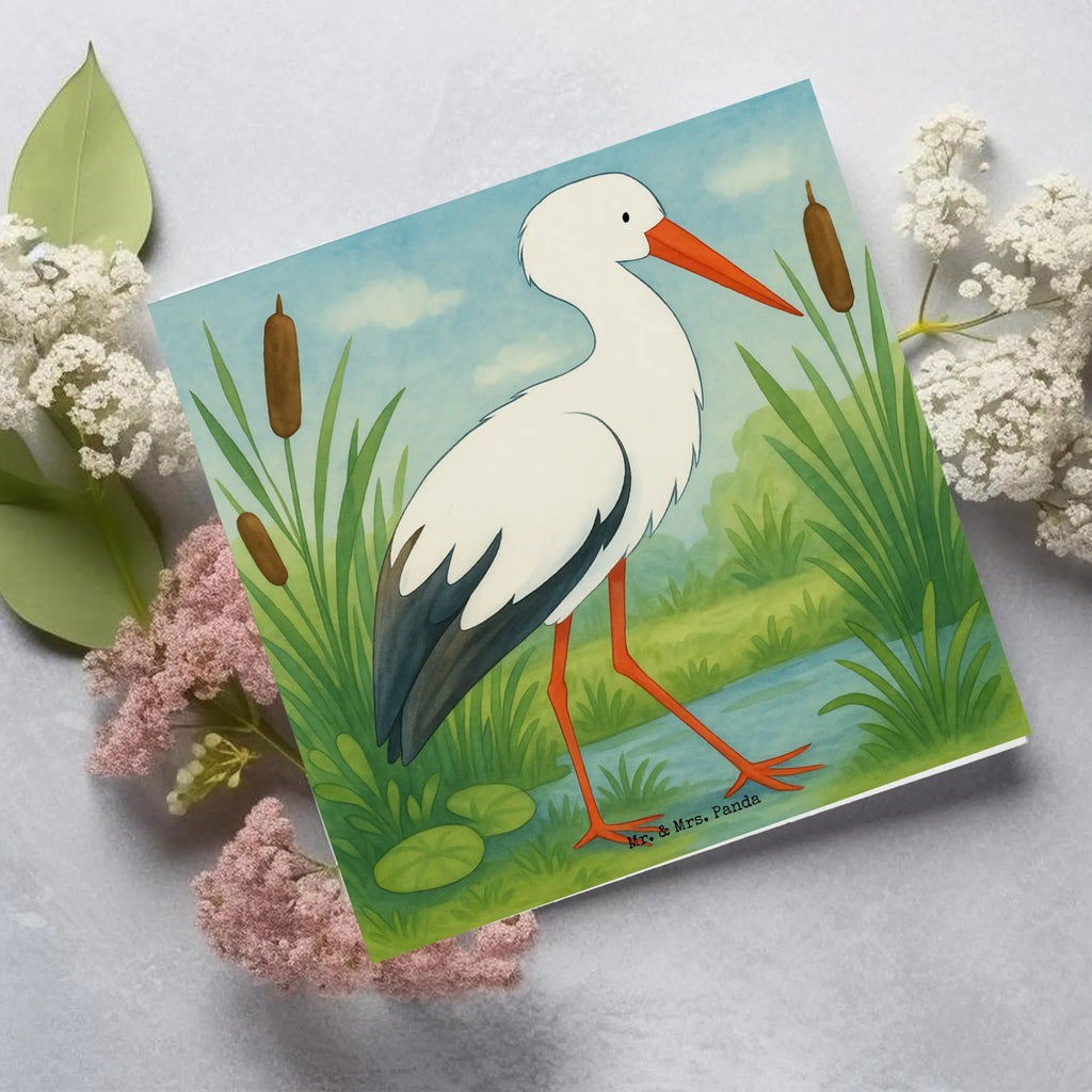 Deluxe Card Stork Design Karte, Grußkarte, Klappkarte, Einladungskarte, Glückwunschkarte, Hochzeitskarte, Geburtstagskarte, Hochwertige Grußkarte, Hochwertige Klappkarte, Tiermotive, Gute Laune, lustige Sprüche, Tiere, Storch, Störche, Schwangerschaft, Geburt, Mutter, Mütter, Mutter werden, Schwanger, Babybauch, Baby