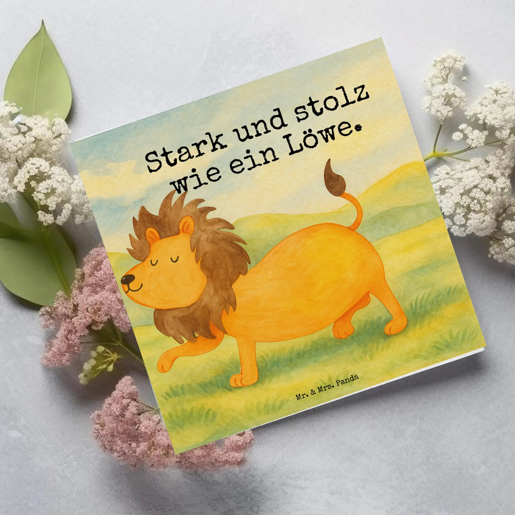 Karta Deluxe znak zodiaku lew Design Karte, Grußkarte, Klappkarte, Einladungskarte, Glückwunschkarte, Hochzeitskarte, Geburtstagskarte, Hochwertige Grußkarte, Hochwertige Klappkarte, Tierkreiszeichen, Sternzeichen, Horoskop, Astrologie, Aszendent, Löwe Geschenk, Löwe Sternzeichen, Geschenk Juli, Geburtstag Juli, Geschenk August, Geburtstag August, König der Tiere