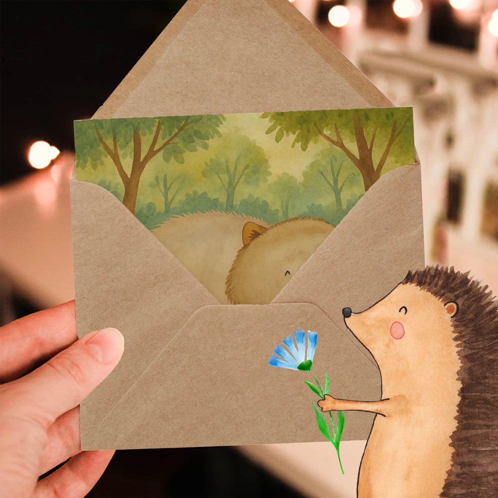 Karta Deluxe Wombat Design Karte, Grußkarte, Klappkarte, Einladungskarte, Glückwunschkarte, Hochzeitskarte, Geburtstagskarte, Hochwertige Grußkarte, Hochwertige Klappkarte, Tiermotive, Gute Laune, lustige Sprüche, Tiere, Wombat, Das Leben ist schön, Motivation, Spruch, Australien