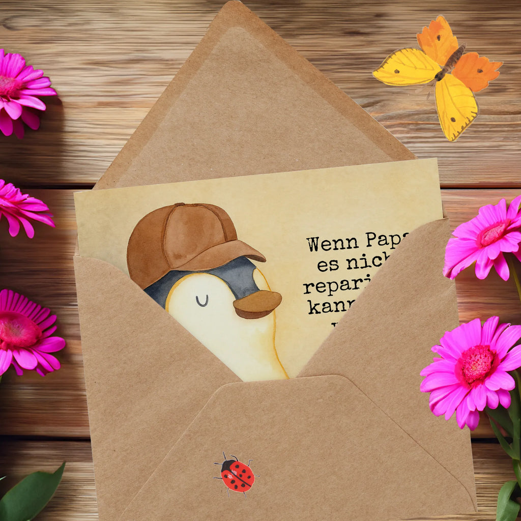 Deluxe Card If Daddy can't fix it, we're screwed. Design Karte, Grußkarte, Klappkarte, Einladungskarte, Glückwunschkarte, Hochzeitskarte, Geburtstagskarte, Hochwertige Grußkarte, Hochwertige Klappkarte, Familie, Vatertag, Muttertag, Bruder, Schwester, Mama, Papa, Oma, Opa, Vater, Geschenk Papa, Bester Papa der Welt