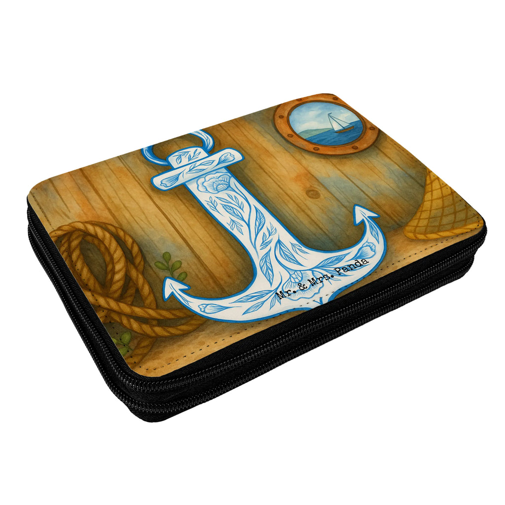 Piórnik kotwica Niebieski Design Federmappe, Stiftetasche, Stifte Etui, Schule, Einschulung, Geschenk, Kind, Schüler, Schülerin, Stifterolle, Federmäppchen, Motiv, Grundschule, Federmäppchen bedruckt, Büro Stifte Etui, Bestückte Federmappe, Kinder Federmappe, Federmappe Einschulung, Tiermotive, Gute Laune, lustige Sprüche, Tiere