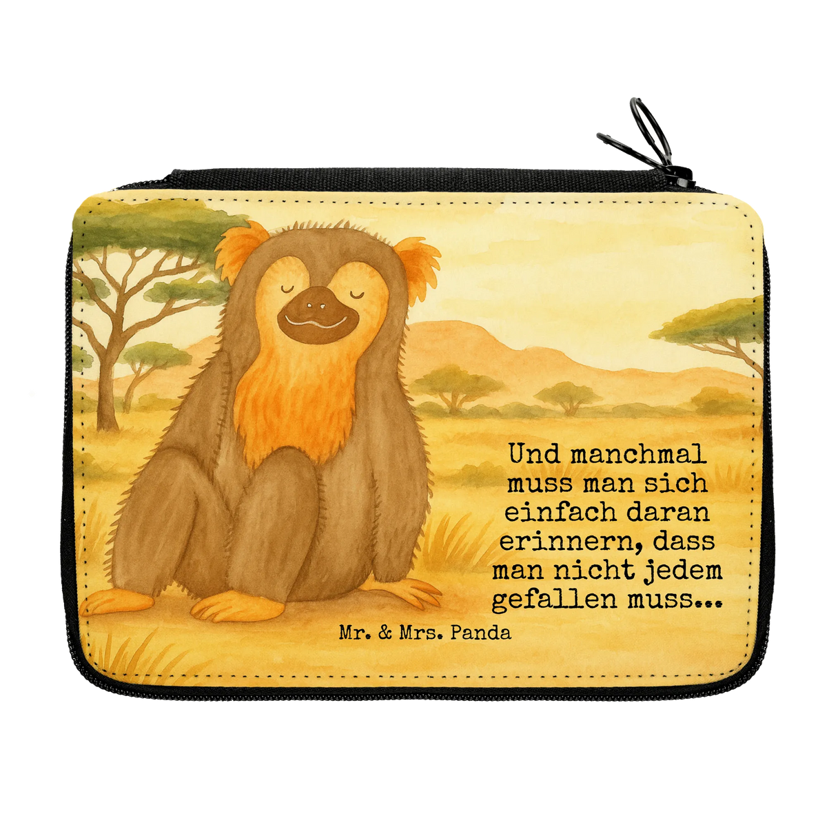 Leather folder Monkey Design Africa, monkeys, self-love, self-confidence, self-esteem, monkey, respect