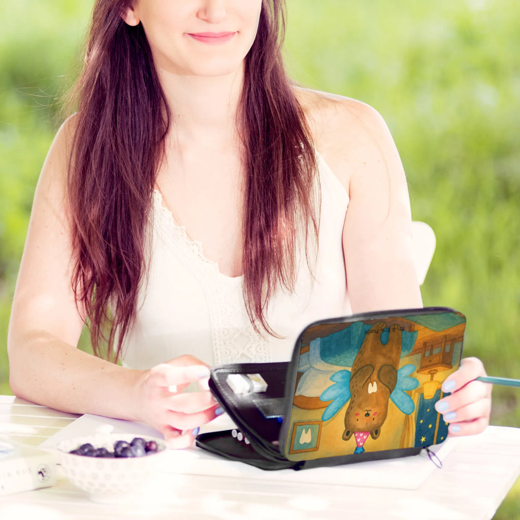 Leather folder bear tooth fairy Design Federmappe, Stiftetasche, Stifte Etui, Schule, Einschulung, Geschenk, Kind, Schüler, Schülerin, Stifterolle, Federmäppchen, Motiv, Grundschule, Federmäppchen bedruckt, Büro Stifte Etui, Bestückte Federmappe, Kinder Federmappe, Federmappe Einschulung, Bär, Teddy, Teddybär, Zahnfee, Fee, Milchzahn, Erster Zahn