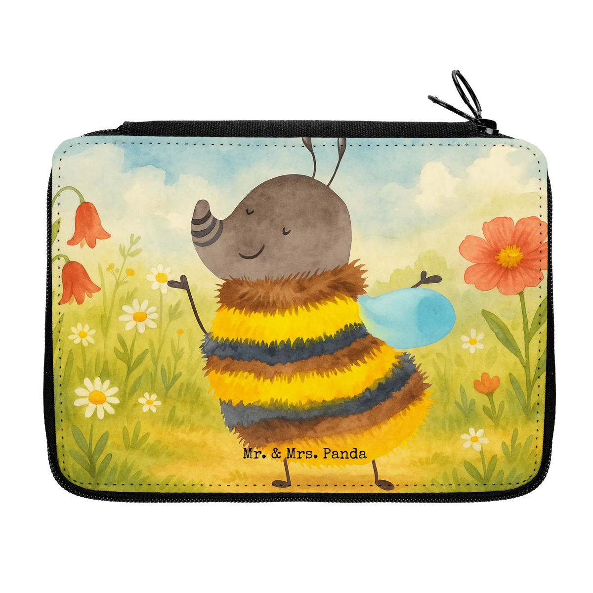 Leather folder bumblebee fluffy Design card, gift ideas, gifts, small animals, cute, cute animal motives, hand drawn, funny sayings, good mood, special gifts, animal lover, Fluffy, Nature, Bumblebee, Flower