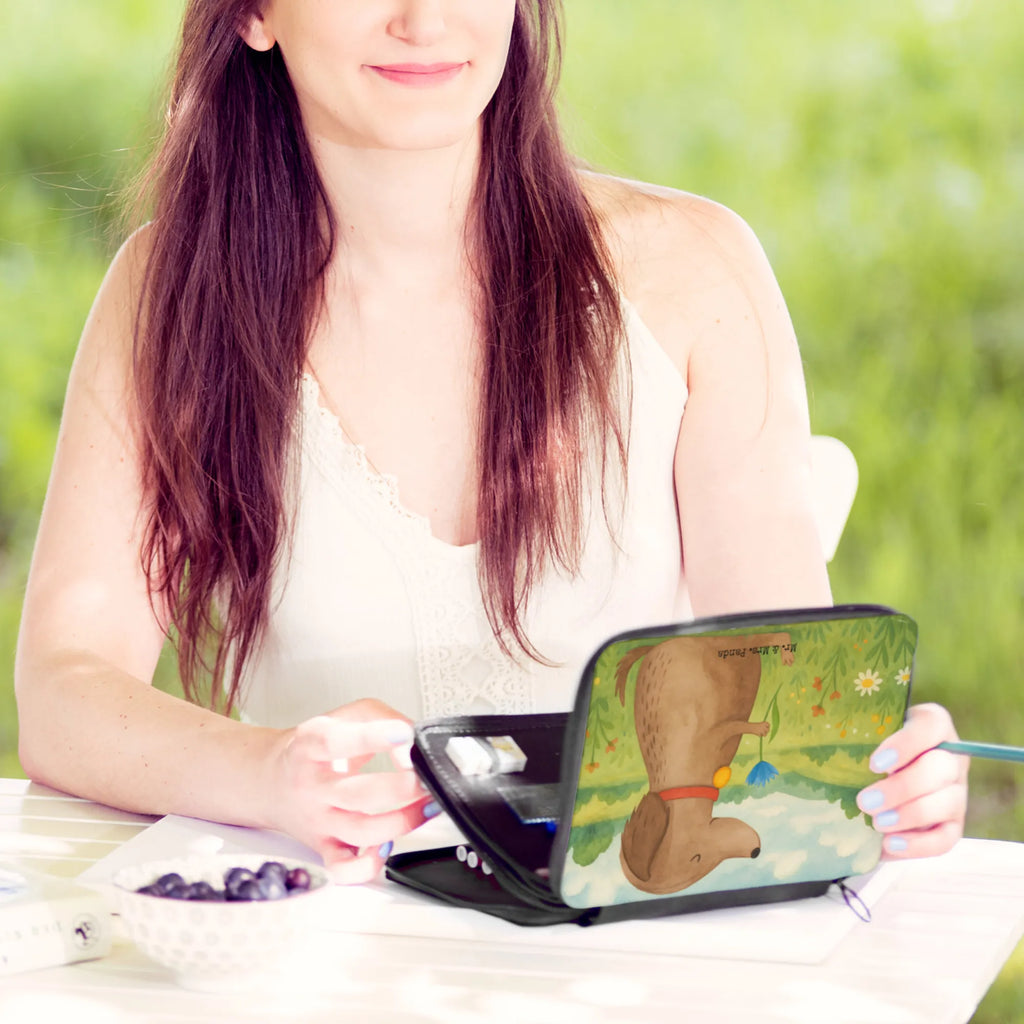 Leather folder Dog flower Design Grundschule, Federmappe Einschulung, Federmäppchen, Stifterolle, Stiftetasche, Geschenk, Bestückte Federmappe, Schülerin, Federmäppchen bedruckt, Kinder Federmappe, Stifte Etui, Einschulung, Kind, Schüler, Federmappe, Motiv, Schule, Büro Stifte Etui, Hund, Hundemotiv, Haustier, Hunderasse, Tierliebhaber, Hundebesitzer, Sprüche, Hunde, Hundeliebe, Frauchen