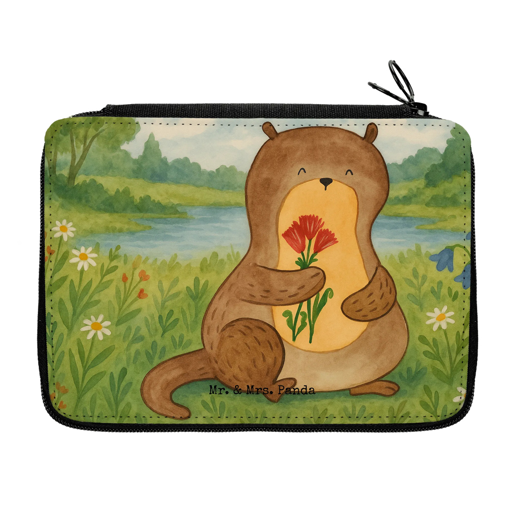 Leather folder otter Bunch of flowers Design Federmäppchen, Einschulung, Federmäppchen bedruckt, Bestückte Federmappe, Stiftetasche, Federmappe Einschulung, Stifterolle, Kinder Federmappe, Motiv, Schülerin, Schule, Federmappe, Grundschule, Geschenk, Kind, Schüler, Stifte Etui, Büro Stifte Etui, Otter, Fischotter, Seeotter, Otter Seeotter See Otter