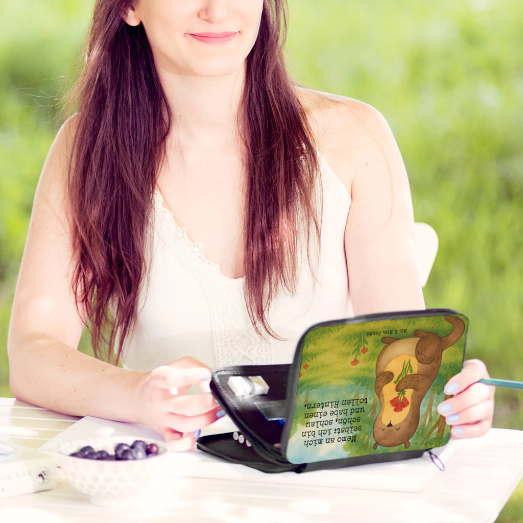 Leather folder otter Bunch of flowers Design Federmäppchen, Einschulung, Federmäppchen bedruckt, Bestückte Federmappe, Stiftetasche, Federmappe Einschulung, Stifterolle, Kinder Federmappe, Motiv, Schülerin, Schule, Federmappe, Grundschule, Geschenk, Kind, Schüler, Stifte Etui, Büro Stifte Etui, Otter, Fischotter, Seeotter, Otter Seeotter See Otter