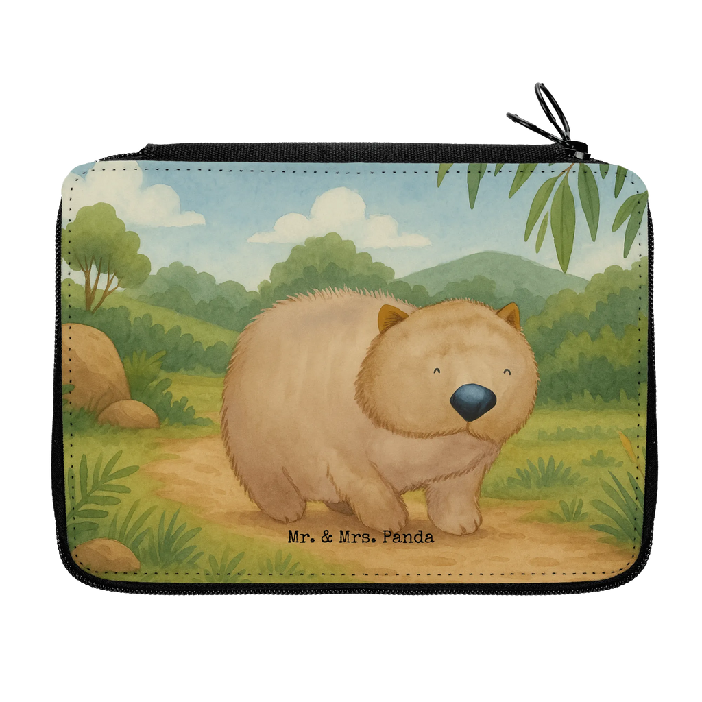 Federmappe Wombat Design Federmappe, Stiftetasche, Stifte Etui, Schule, Einschulung, Geschenk, Kind, Schüler, Schülerin, Stifterolle, Federmäppchen, Motiv, Grundschule, Federmäppchen bedruckt, Büro Stifte Etui, Bestückte Federmappe, Kinder Federmappe, Federmappe Einschulung, Tiermotive, Gute Laune, lustige Sprüche, Tiere, Wombat, Das Leben ist schön, Motivation, Spruch, Australien