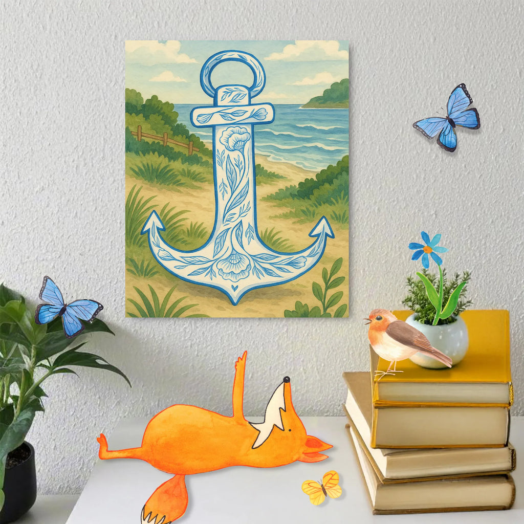 Malen nach Zahlen Anker Blau Design DIY, Kunstwerk, Malen nach Zahlen, Künstler, Malen, Ausmalbild, Baseln, Kreativität, Bastelidee, Tiermotive, Gute Laune, lustige Sprüche, Tiere