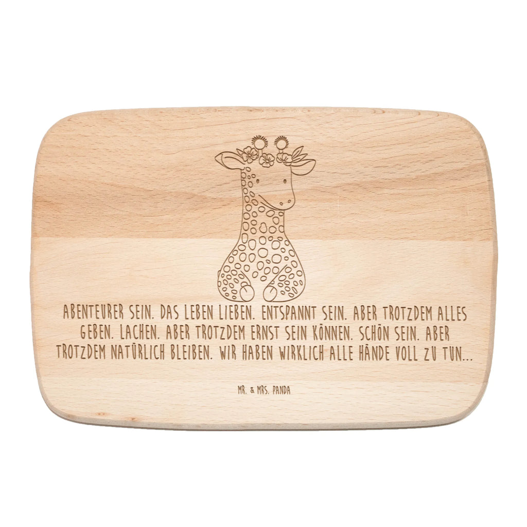 Śniadaniowa deska żyrafa Wieniec kwiatów Afryka, dzikie zwierzęta