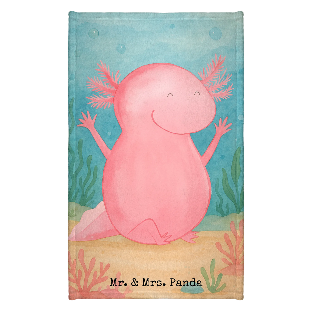 Gäste Handtuch Axolotl Hurra Design Gästetuch, Reisehandtuch, Sport Handtuch, Frottier, Kinder Handtuch, Axolotl, Molch, Axolot, Schwanzlurch, Lurch, Lurche, fröhlich, Spaß, Freude, Motivation, Zufriedenheit