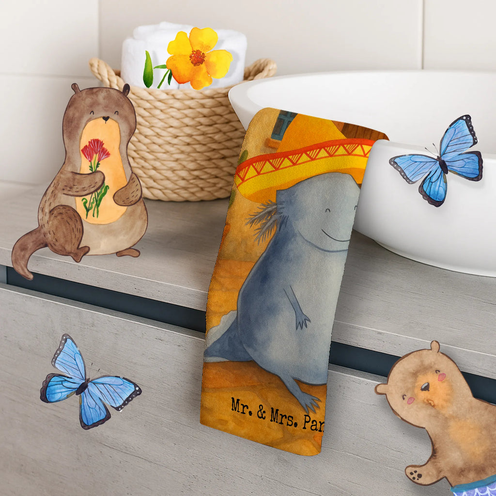 Guest towel axolotl tequila Design Gästetuch, Reisehandtuch, Sport Handtuch, Frottier, Kinder Handtuch, Axolotl, Molch, Mexico, Mexiko, Sombrero, Zitrone, Tequila, Motivation, Spruch, Schwanzlurch, Lurch, Lurche, Axolot, Feuerdrache, Feuersalamander