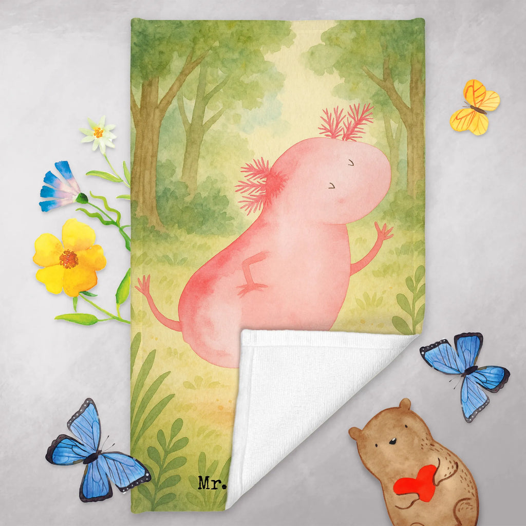 Guest towel axolotl Dance Design Gästetuch, Reisehandtuch, Sport Handtuch, Frottier, Kinder Handtuch, Axolotl, Molch, Axolot, Schwanzlurch, Lurch, Lurche, Dachschaden, Sterne, verrückt, Freundin, beste Freundin