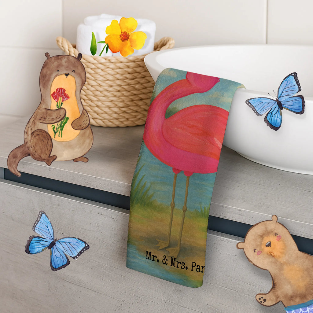 Ręcznik dla gości Flamingo Duma Design Gästetuch, Reisehandtuch, Sport Handtuch, Frottier, Kinder Handtuch, Flamingo, stolz, Freude, Selbstliebe, Selbstakzeptanz, Freundin, beste Freundin, Tochter, Mama, Schwester