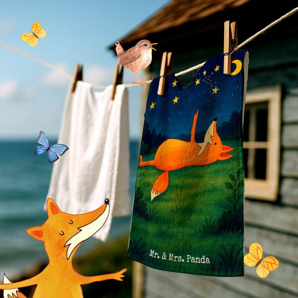 Gäste Handtuch Fuchs Sterne Design Gästetuch, Reisehandtuch, Sport Handtuch, Frottier, Kinder Handtuch, Fuchs, Füchse, tröstende Worte, Spruch positiv, Spruch schön, Romantik, Always Look on the Bright Side of Life