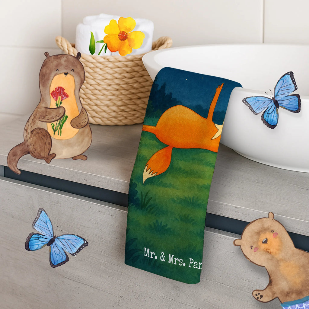 Gäste Handtuch Fuchs Sterne Design Gästetuch, Reisehandtuch, Sport Handtuch, Frottier, Kinder Handtuch, Fuchs, Füchse, tröstende Worte, Spruch positiv, Spruch schön, Romantik, Always Look on the Bright Side of Life