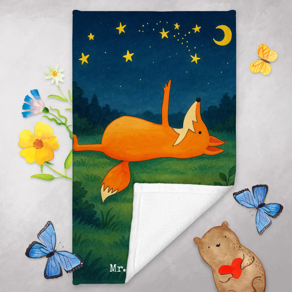 Gäste Handtuch Fuchs Sterne Design Gästetuch, Reisehandtuch, Sport Handtuch, Frottier, Kinder Handtuch, Fuchs, Füchse, tröstende Worte, Spruch positiv, Spruch schön, Romantik, Always Look on the Bright Side of Life