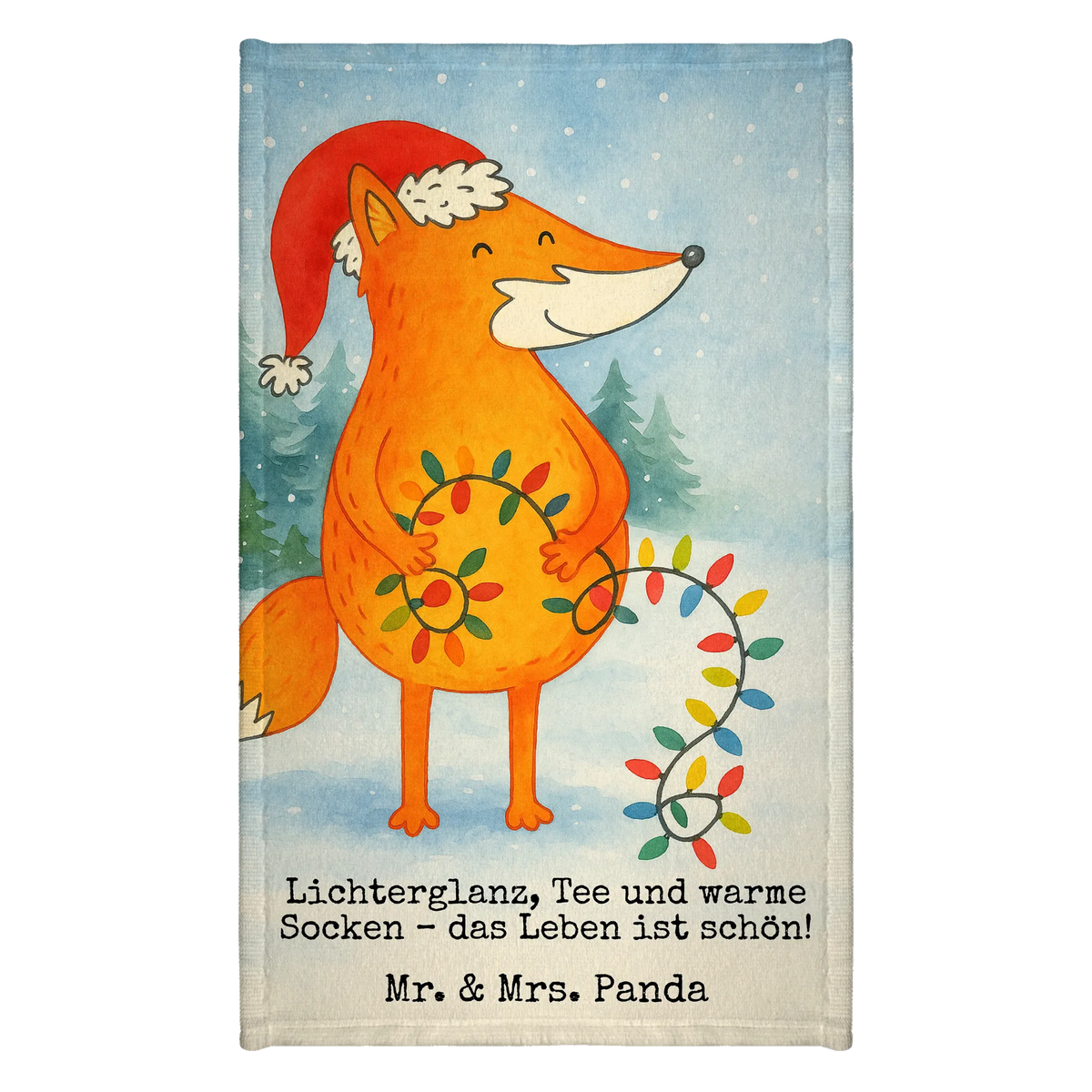 Guest towel Fox Christmas Design