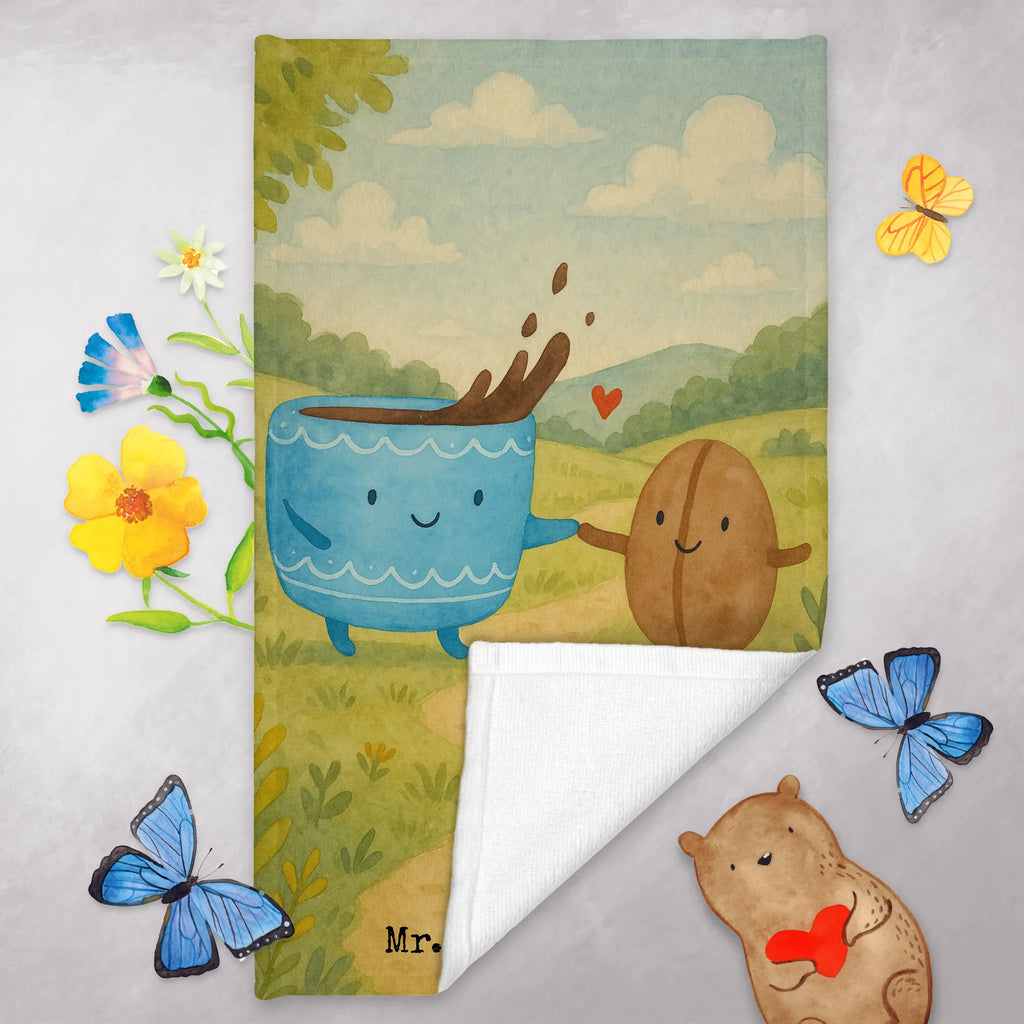 Ręcznik dla gości kawa ziarno Design Gästetuch, Reisehandtuch, Sport Handtuch, Frottier, Kinder Handtuch, Tiermotive, Gute Laune, lustige Sprüche, Tiere, Kaffee, Kaffeebohne, Genuss, Zufriedenheit, Glück